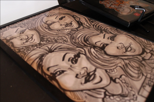 Classic Black & White Face Caricature