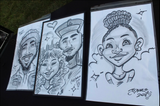 Classic Black & White Face Caricature