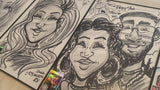 Classic Black & White Face Caricature